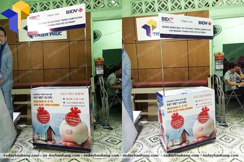 booth sampling di dong BIDV